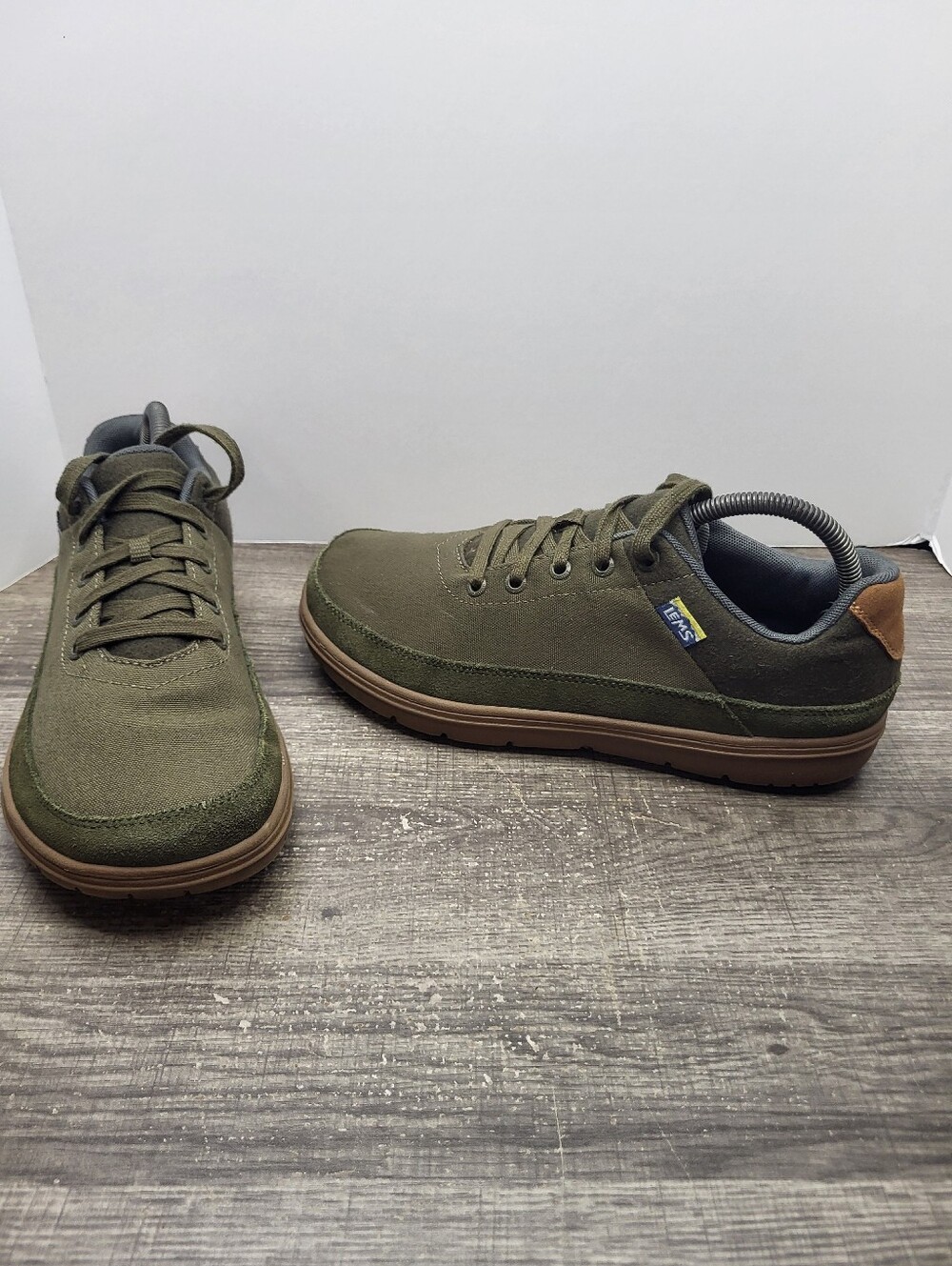 Lems Chillum Shoes Mens 8.5 Spruce Canvas Minimalist Barefoot Sneakers